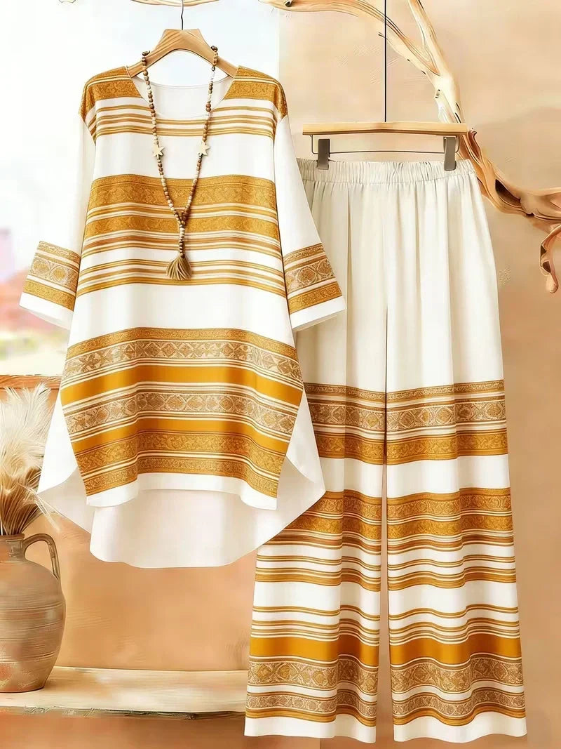 Women’s Printed Co-Ord Set – Comfortable Casual Wear (Top & Pants)