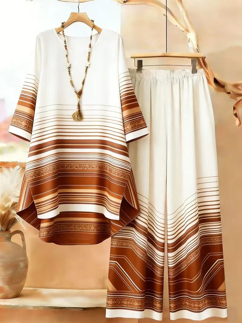 Women’s Printed Co-Ord Set – Comfortable Casual Wear (Top & Pants)