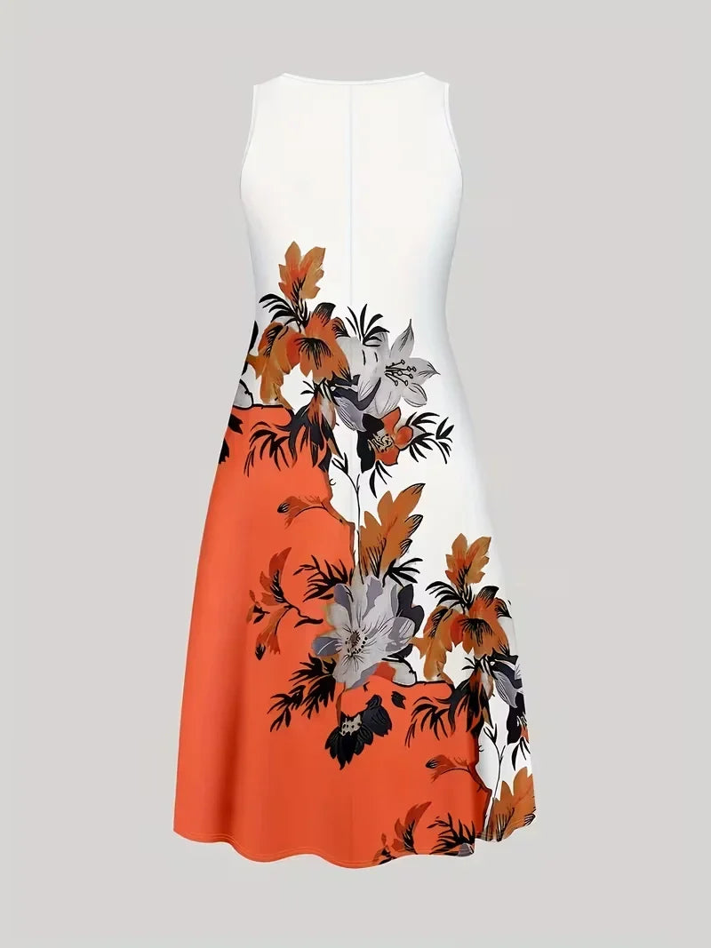 Women’s Floral Dress Set with Cardigan – Casual Elegant Wear