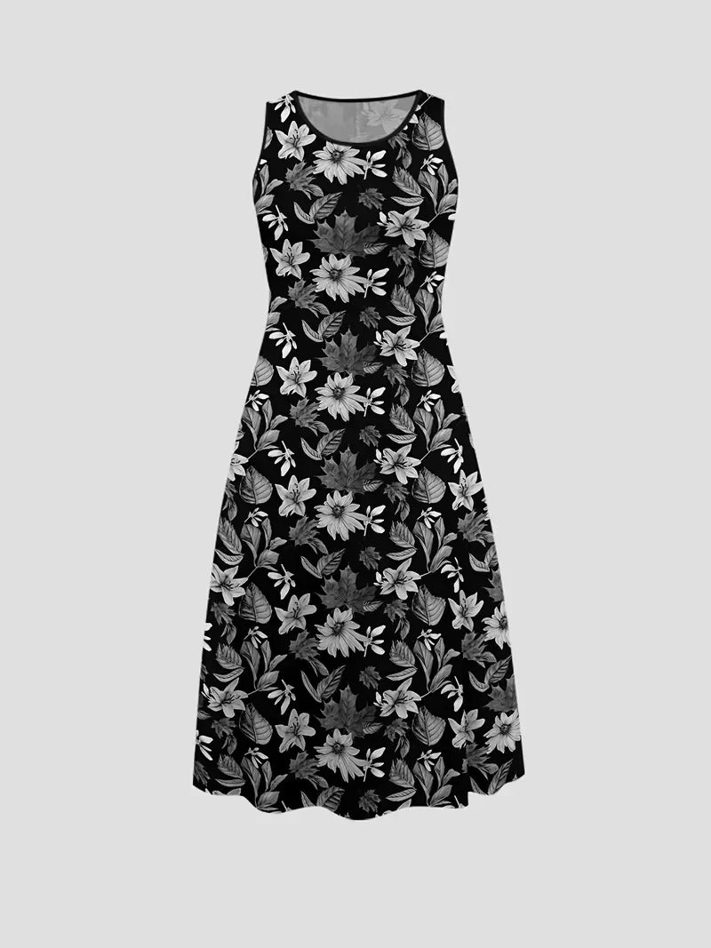 Women’s Floral Dress Set with Cardigan – Casual Elegant Wear