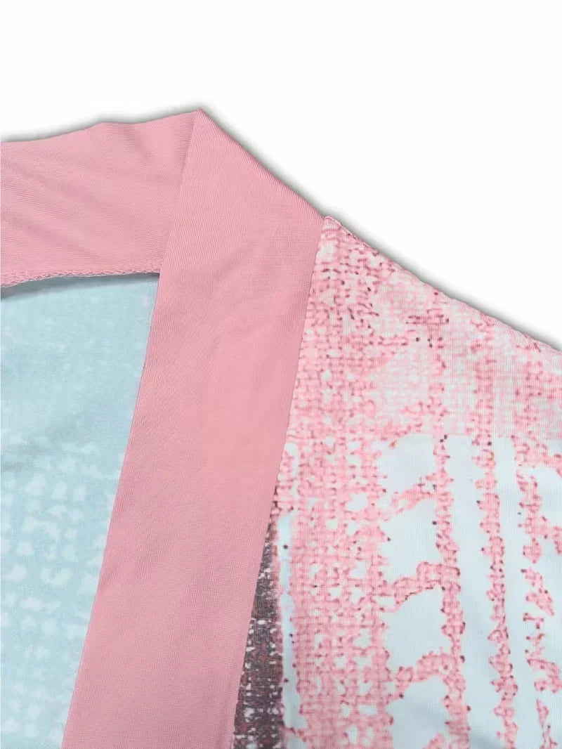 Floral Embroidered 3 Piece Linen Co-ord Set for Women — Jacket Vest and Wide Leg Pants