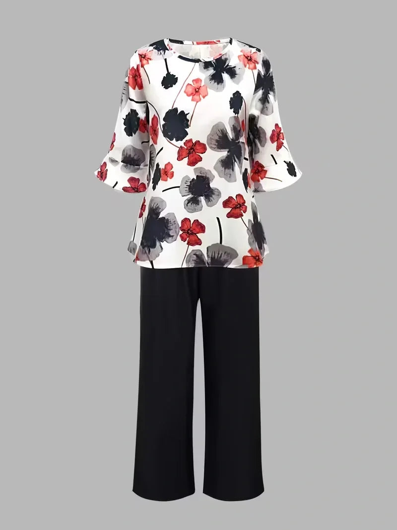 Midnight Bloom Co-Ord Set – Effortless Elegance for Everyday Wear