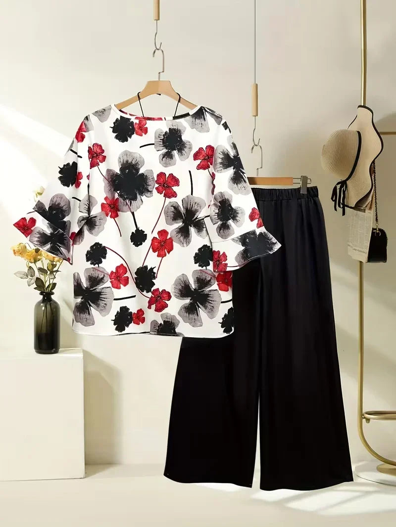 Midnight Bloom Co-Ord Set – Effortless Elegance for Everyday Wear