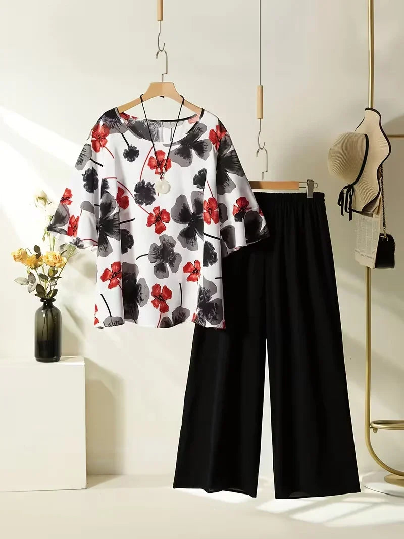 Midnight Bloom Co-Ord Set – Effortless Elegance for Everyday Wear