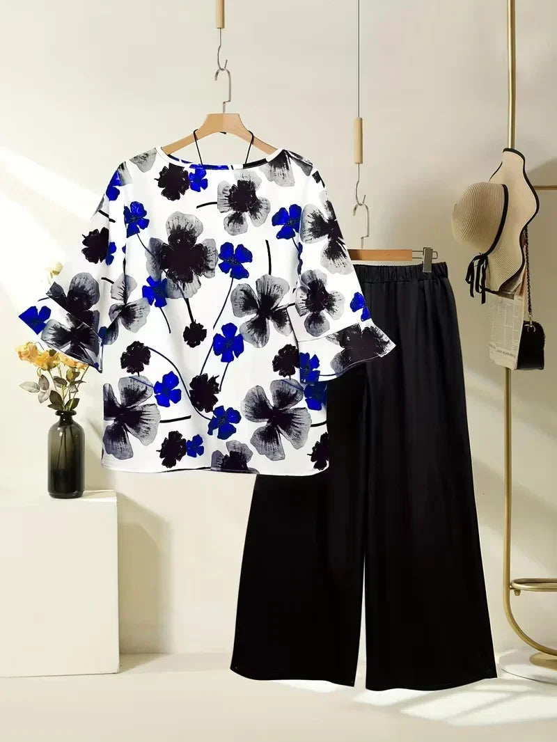 Midnight Bloom Co-Ord Set – Effortless Elegance for Everyday Wear