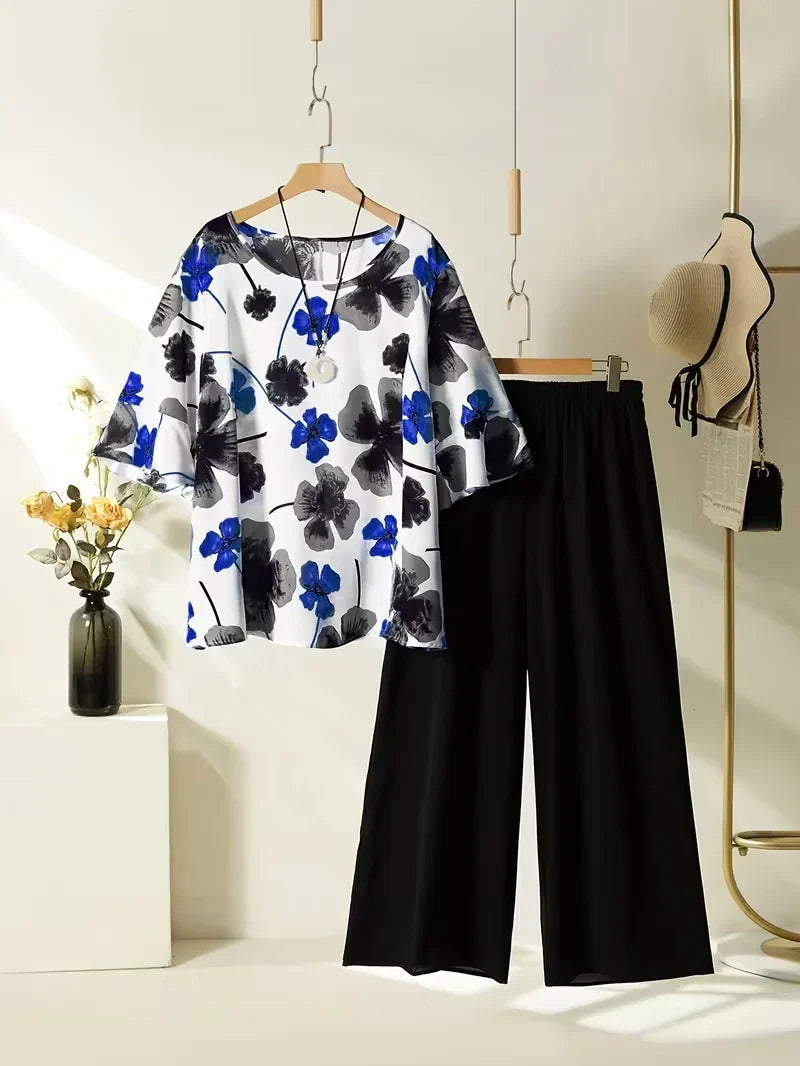 Midnight Bloom Co-Ord Set – Effortless Elegance for Everyday Wear