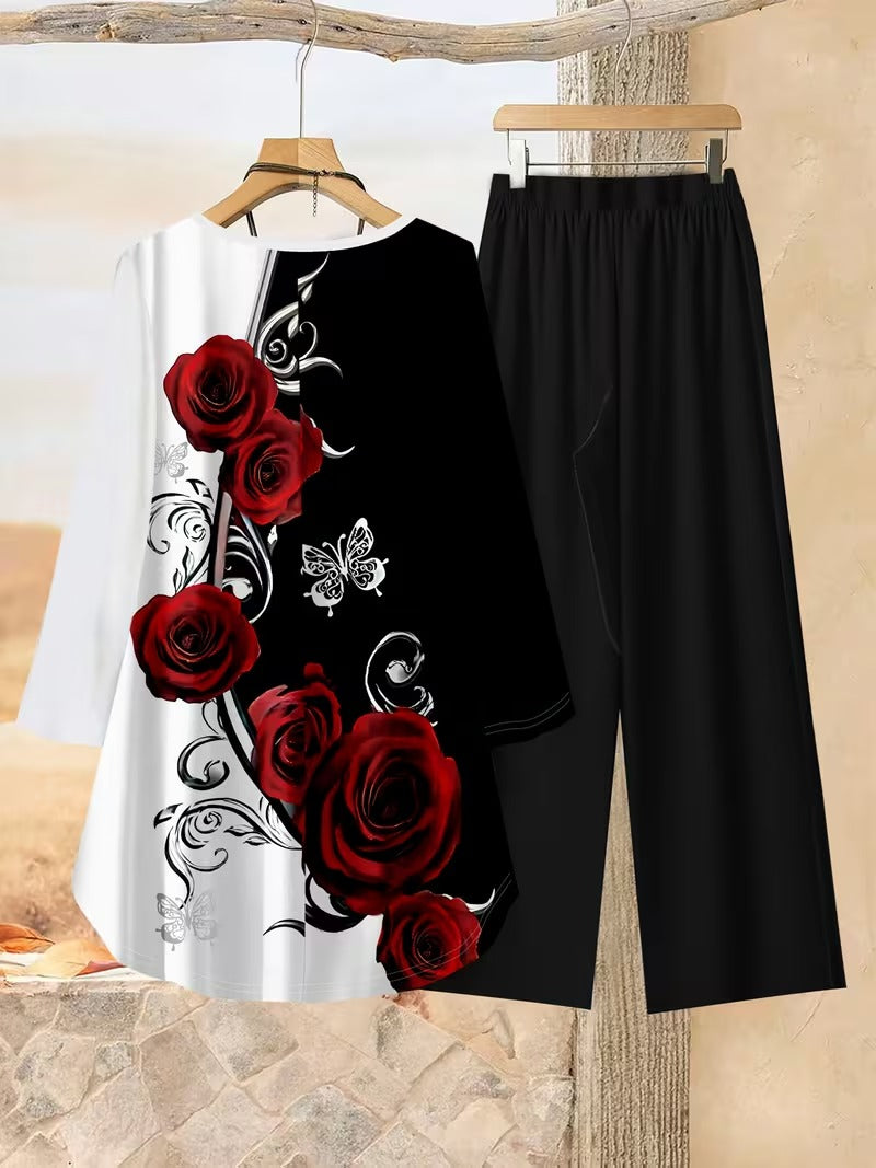 Women's Plus Size Geometric Set
