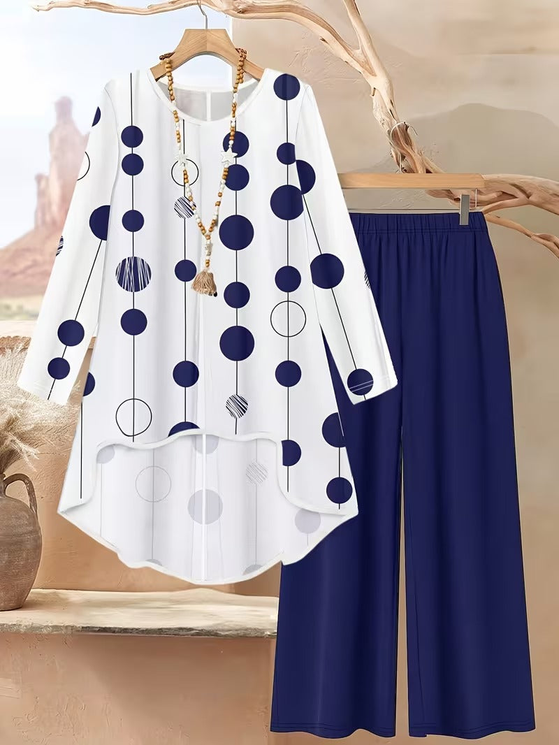 Women's Plus Size Geometric Set