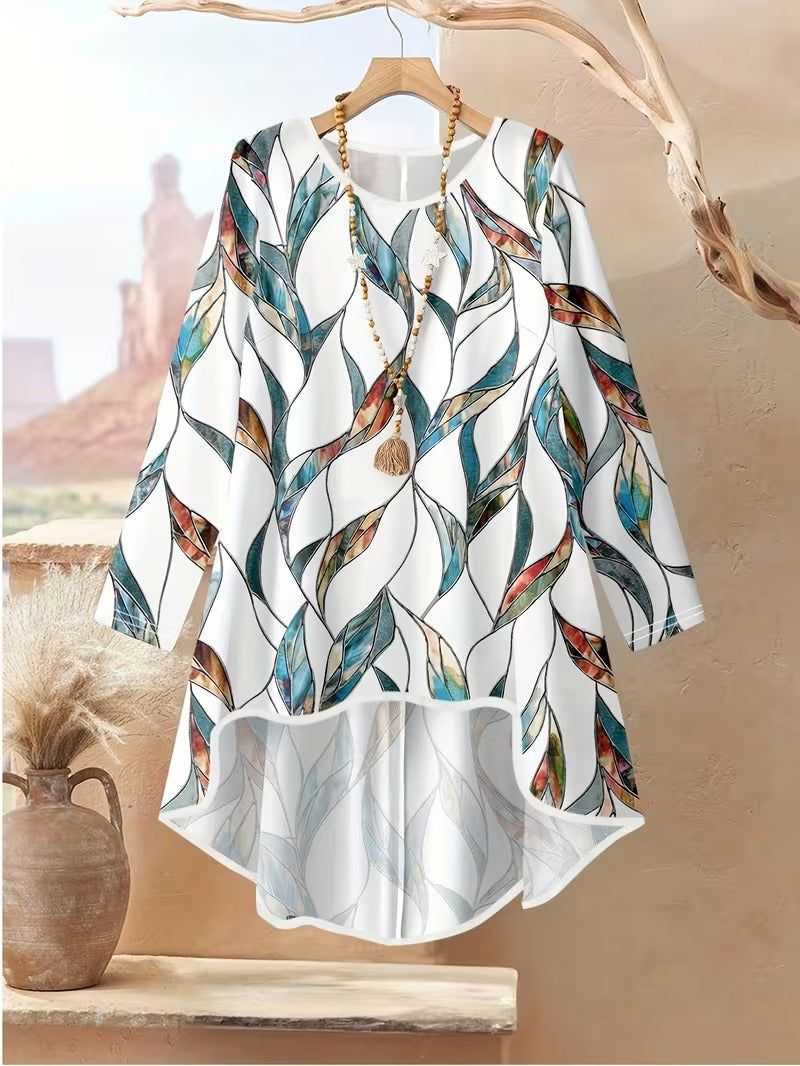 Women's Plus Size Geometric Set