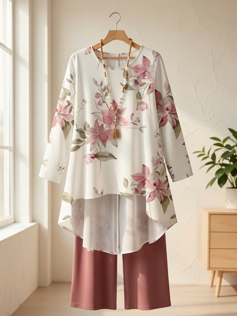 Women's Plus Size Geometric Set
