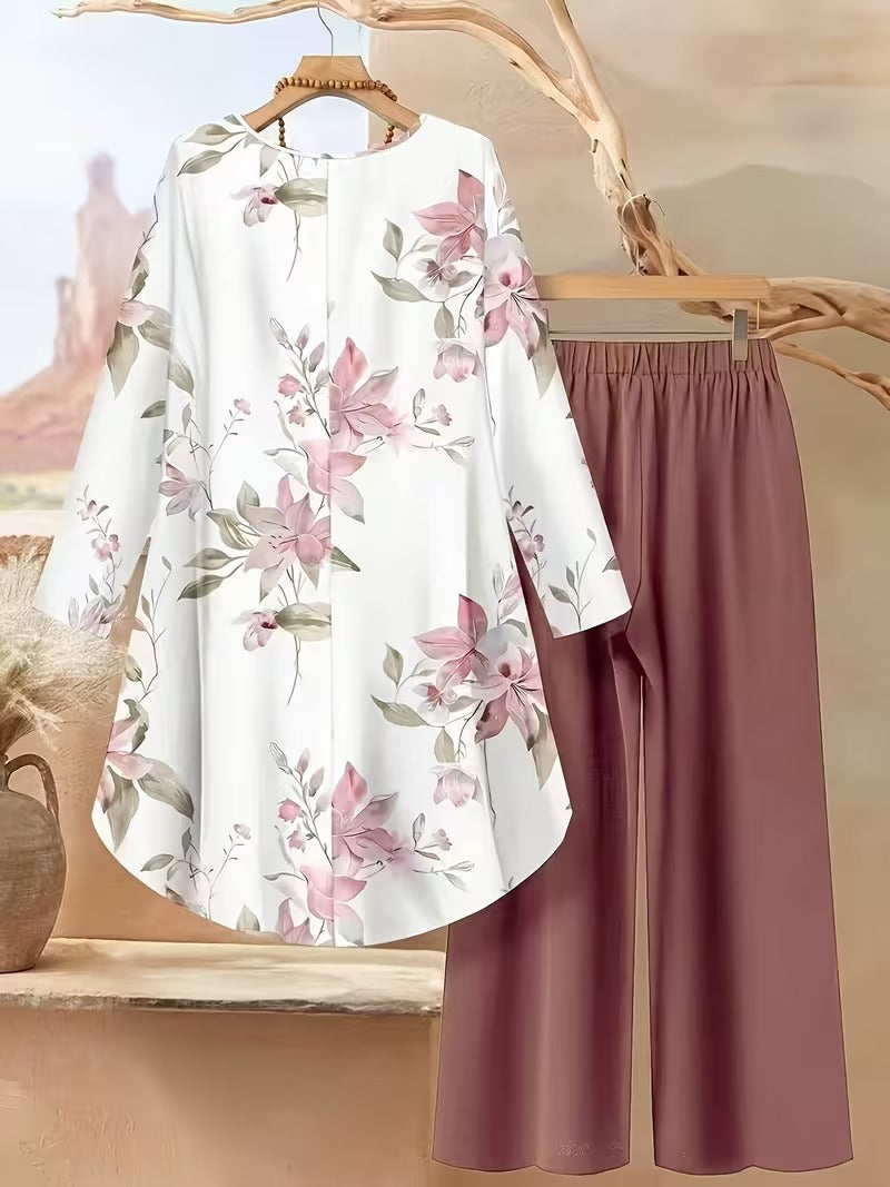 Women's Plus Size Geometric Set