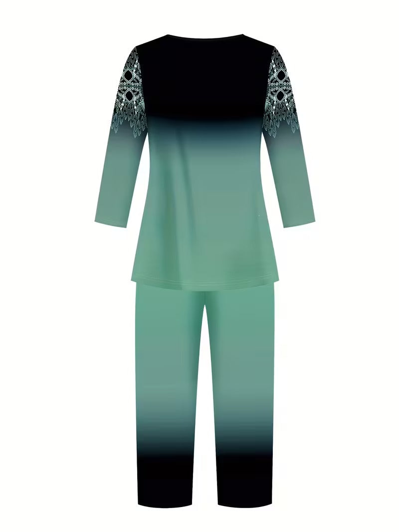 Elegant Boho Print Co-Ord Set