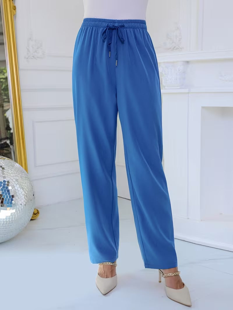 Luxury Floral Embroidered Pants Set