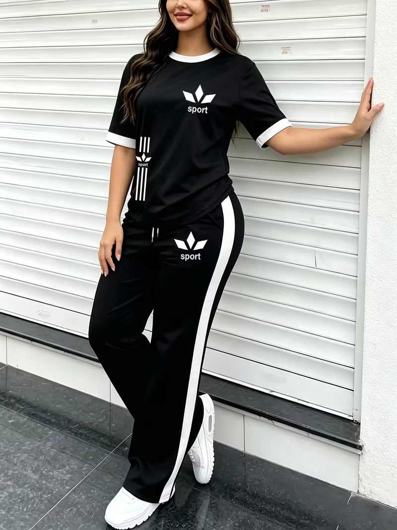 Premium Gold Trim Casual Set