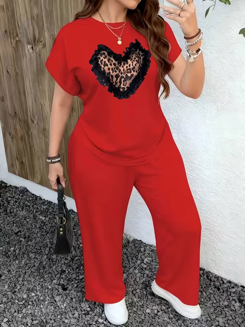 Plus Size Casual Comfort Set