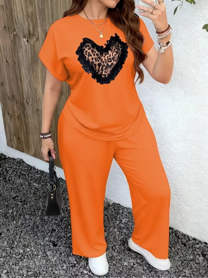 Plus Size Casual Comfort Set