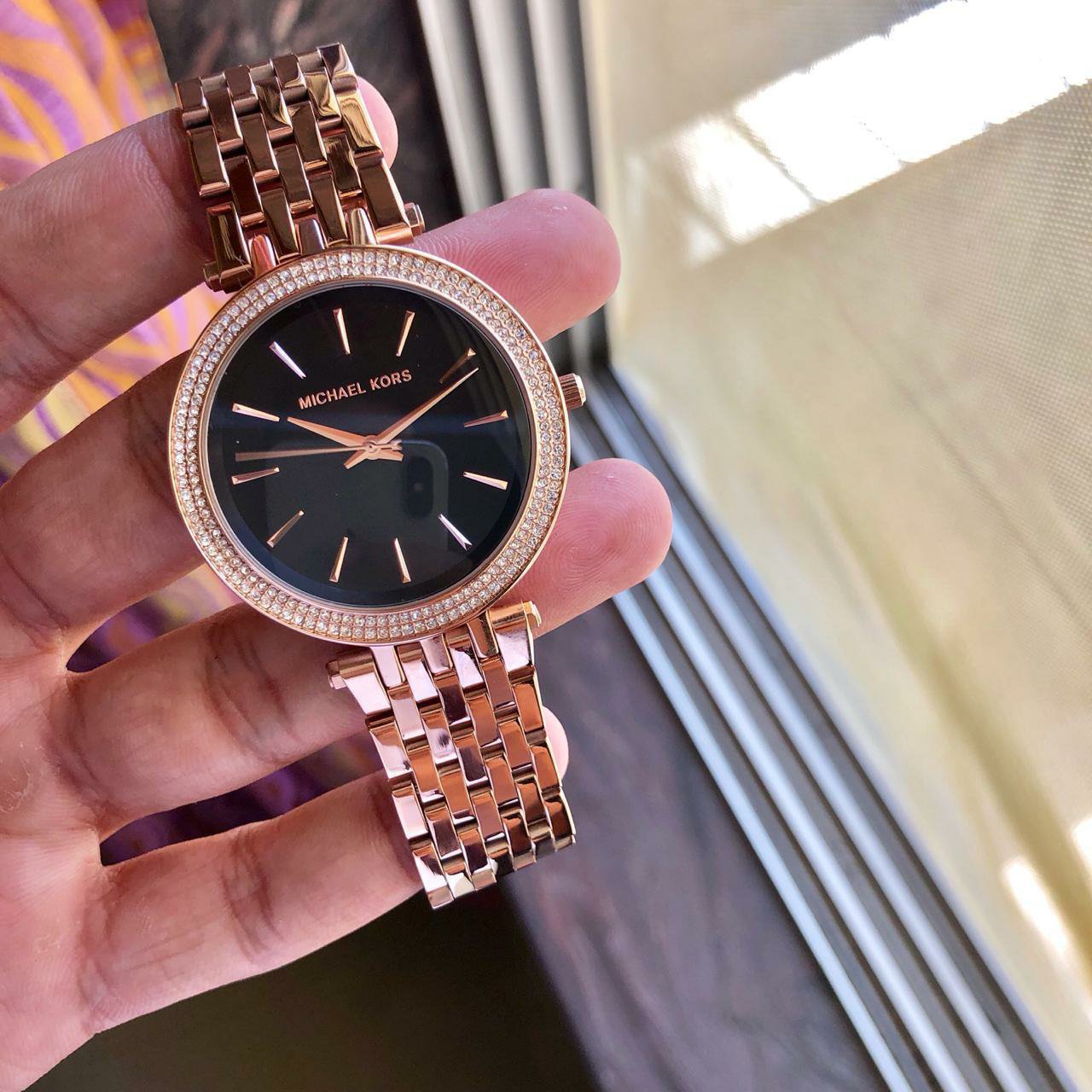 Two-Tone Watch With Crystal Accents With Sleek Design