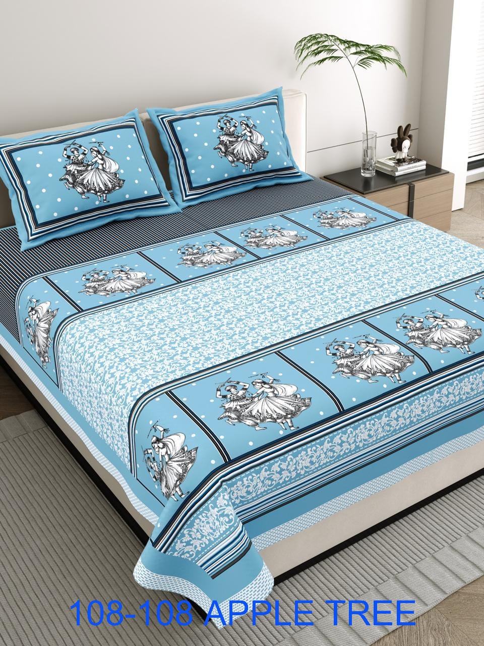 Jumbo Cotton Bedsheet 108×108 with 2 Pillow Covers