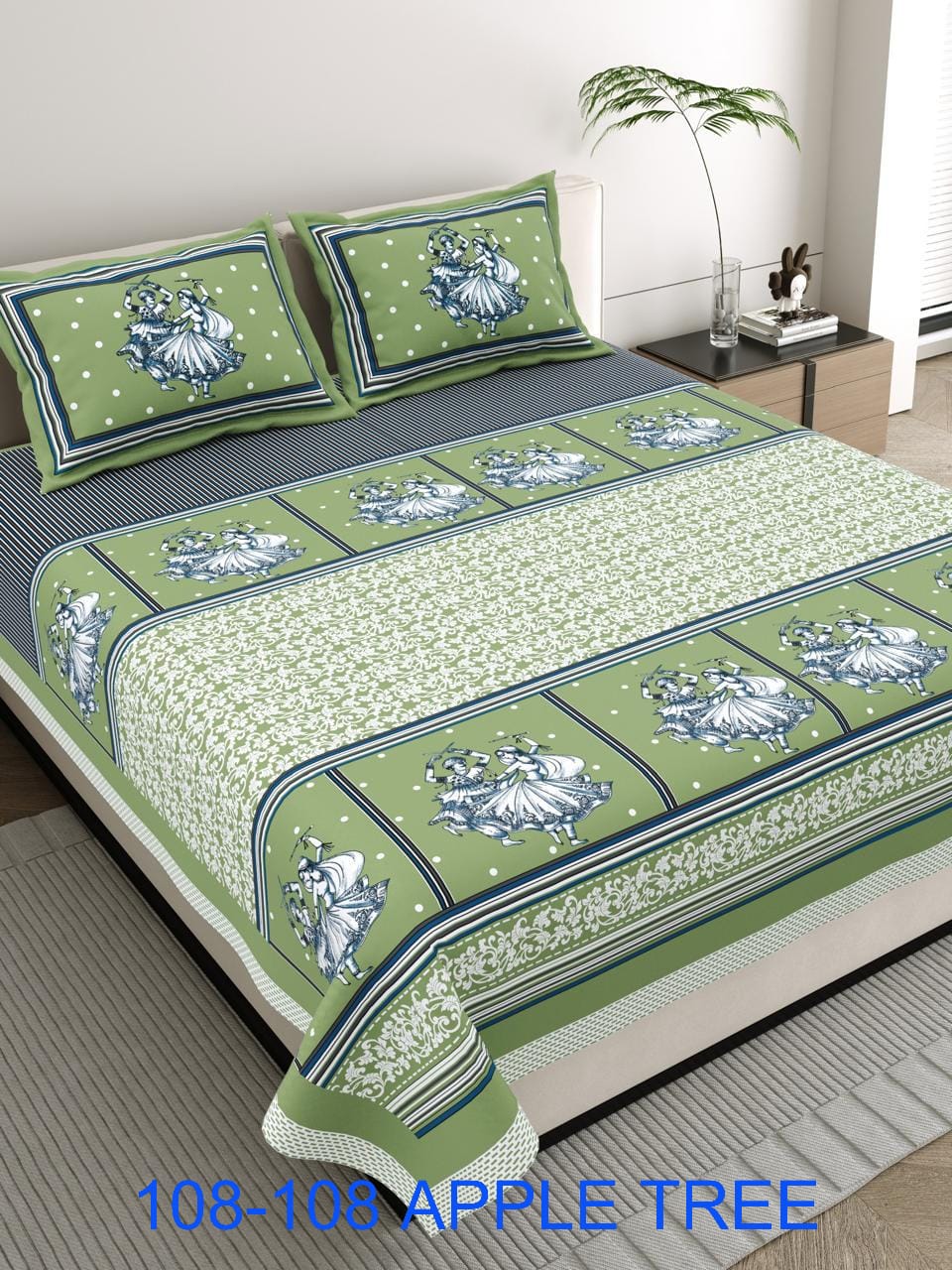 Jumbo Cotton Bedsheet 108×108 with 2 Pillow Covers