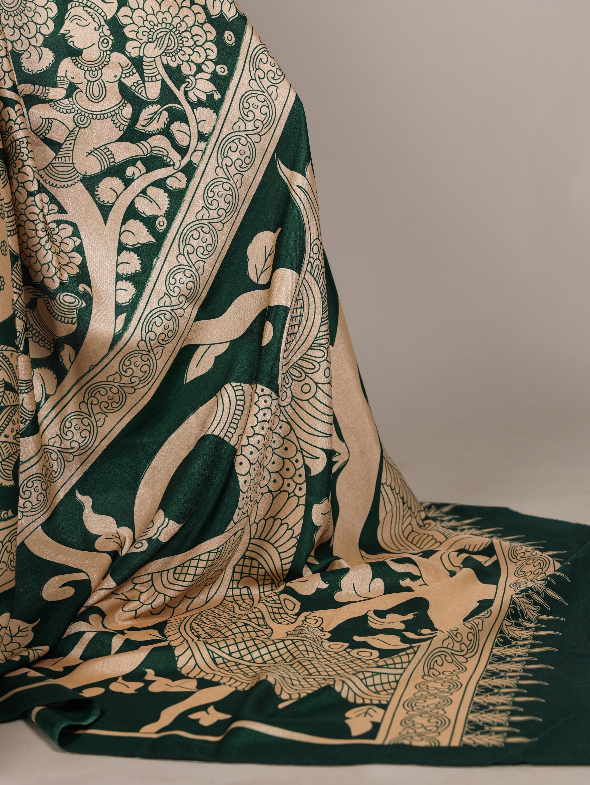 Kalamkari Printed Saree with Blouse