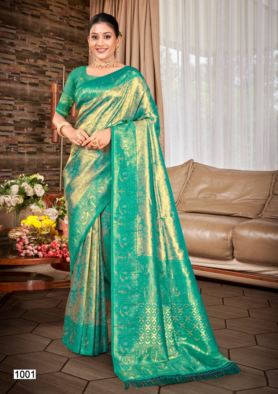 Kanjivaram Silk Saree with Matching Silk Blouse