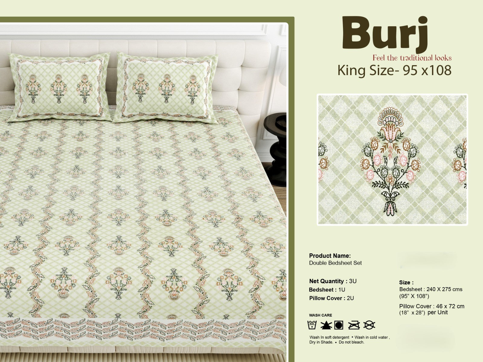 95x108 Size Bedsheet