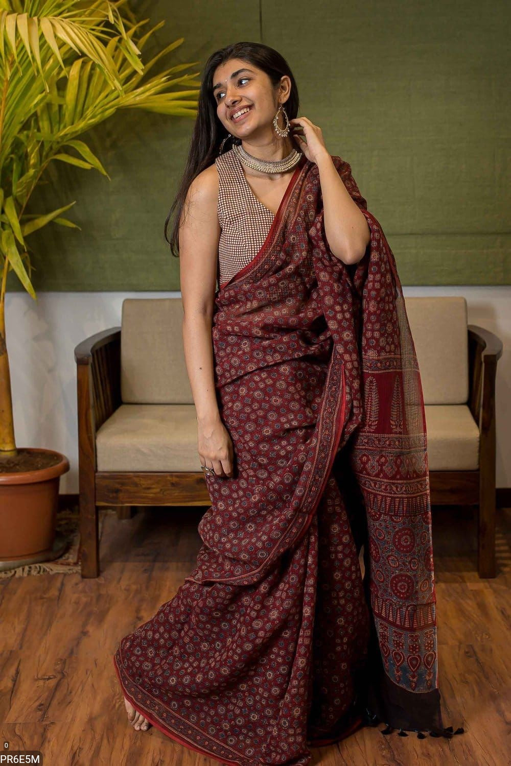 Kota Doriya Saree with Digital Print & Running Blouse