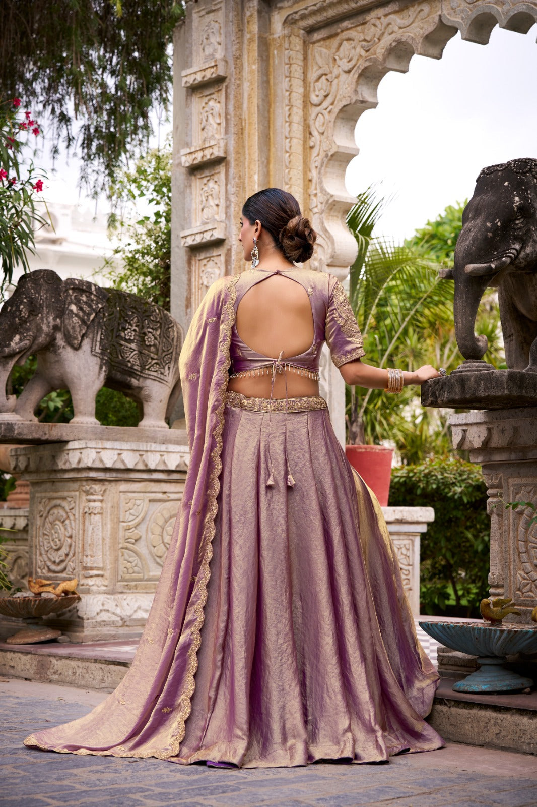 Lavender Designer Fendi Lehenga Choli Set with Sequins & Thread Embroidery  Heavy Flair Stitched Lehenga with Dupatta