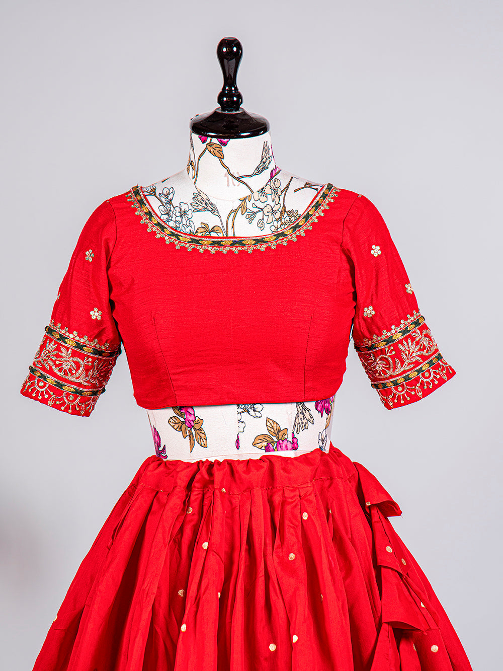 Red Color Weaving Zari Work Jacquard Pethani Lehenga Set