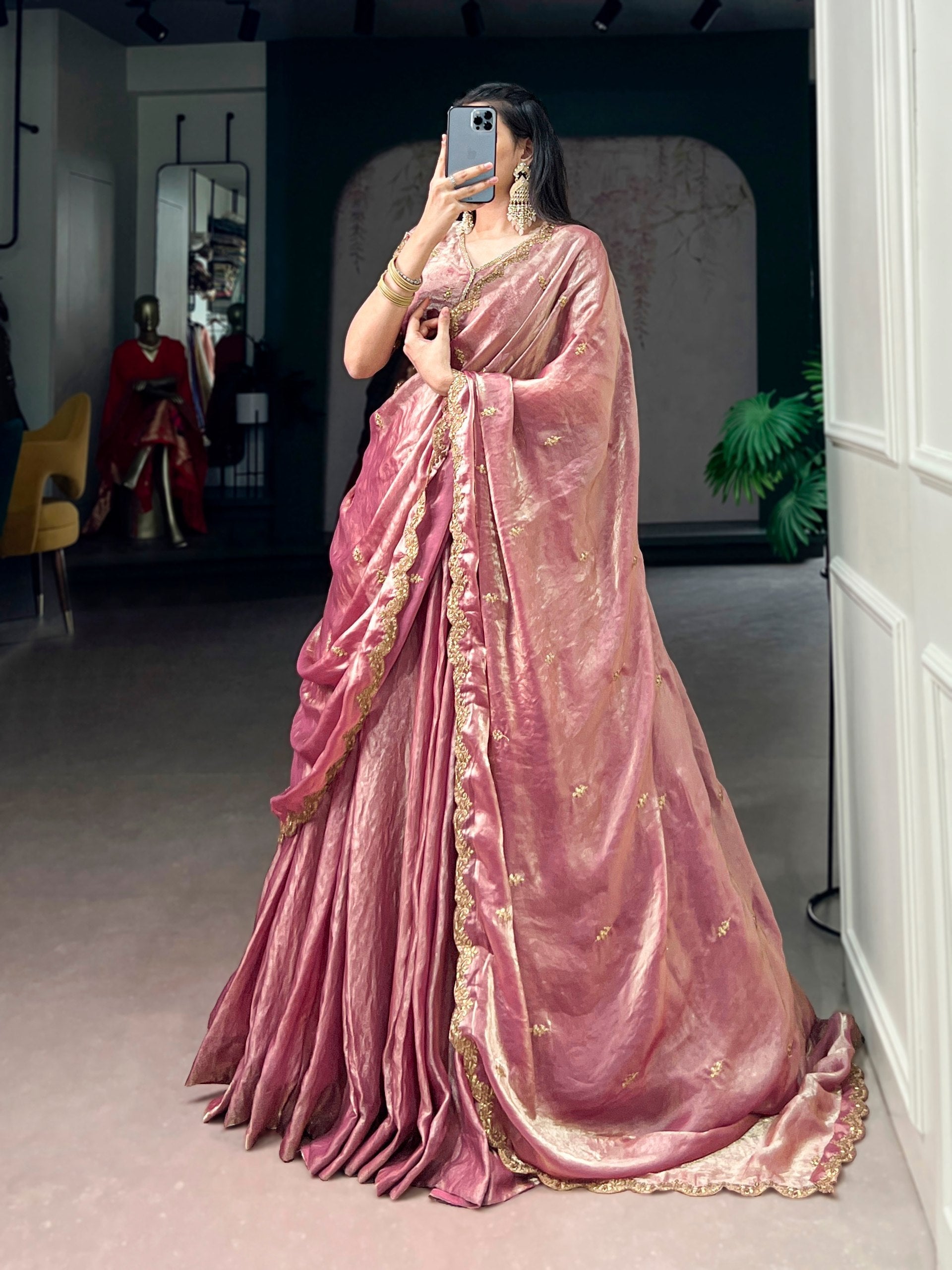 Light Pink Luxury Fendi Lehenga Set