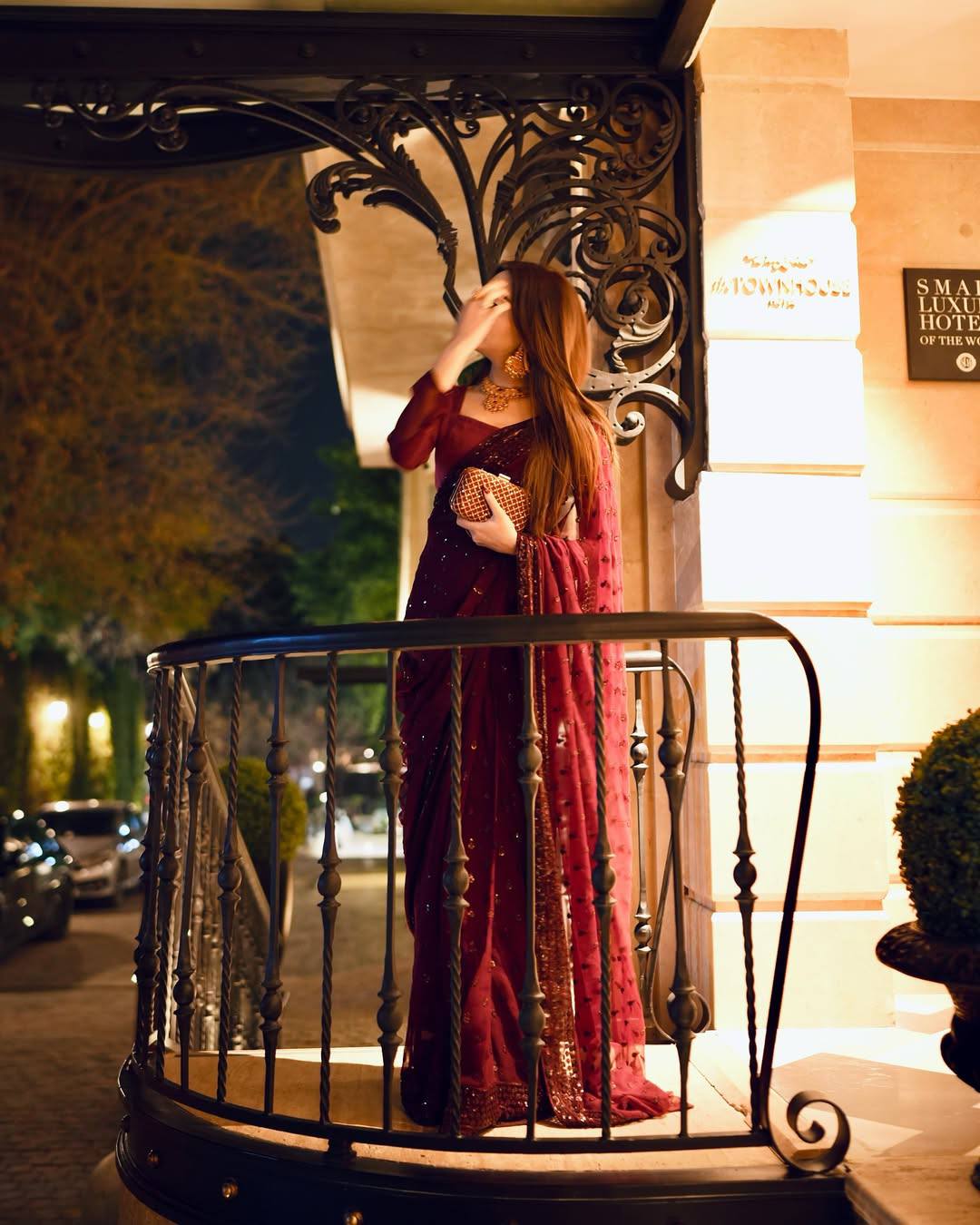 Maroon Georgette Sequins Work Saree with Matching Unstitched Georgette Blouse – Premium Party & Festive Wear