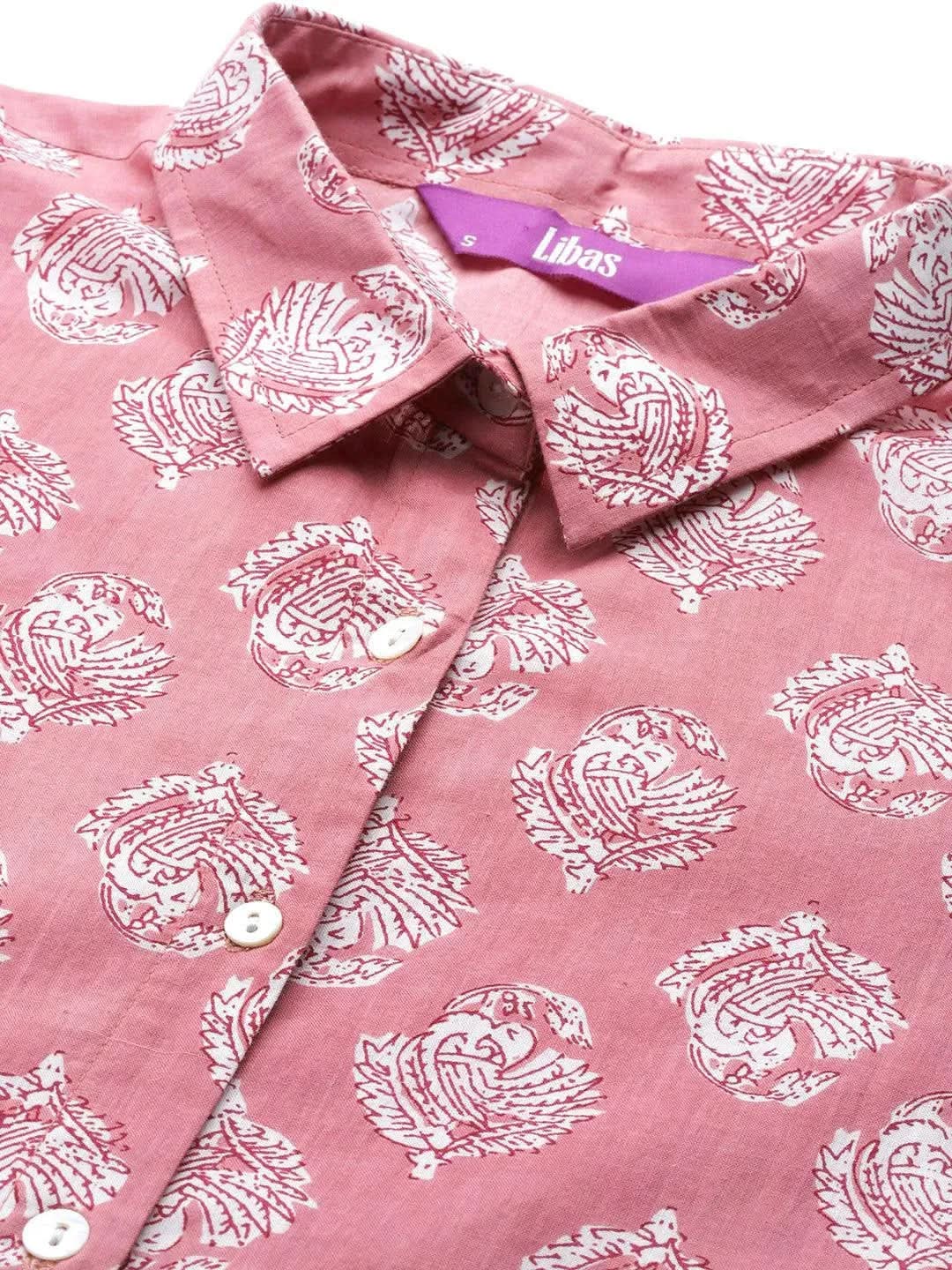 Anouk Mauve Printed Cotton Night Suit