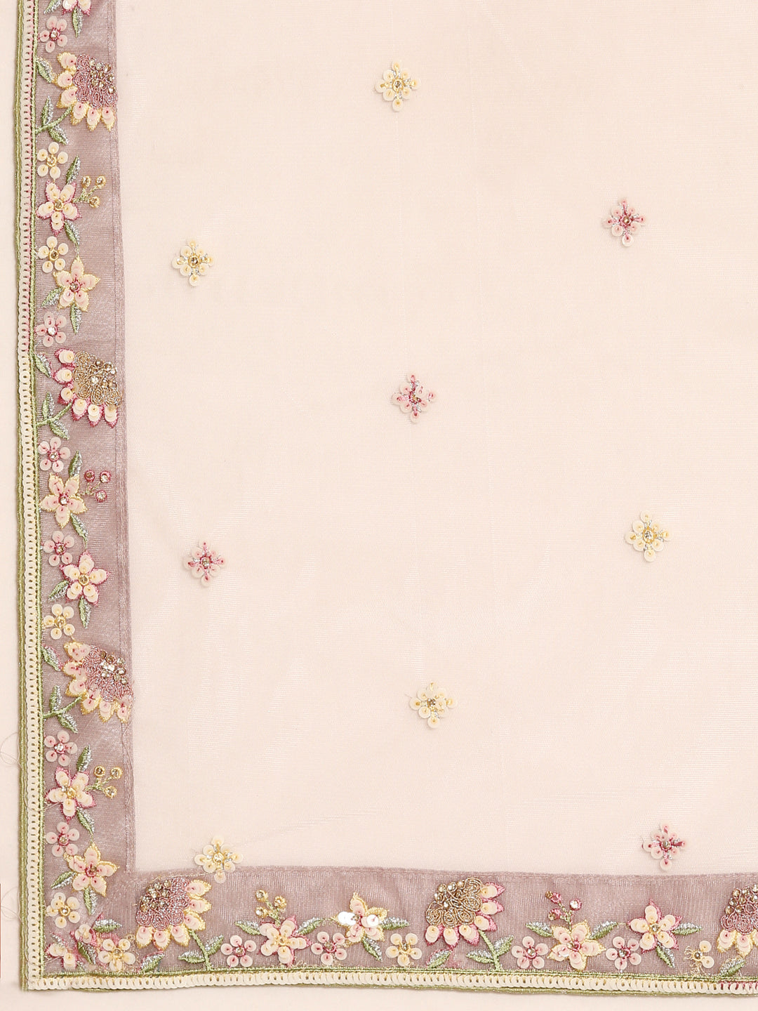 Mauve Pure Georgette Sequins with heavy Zarkan embroidery Semi-Stitched Lehenga choli & Dupatta