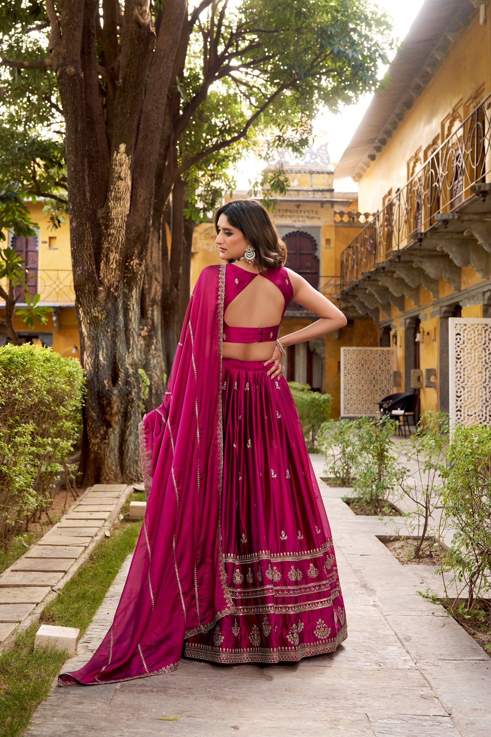 Meganta Sequins Embroidered Lehenga Set