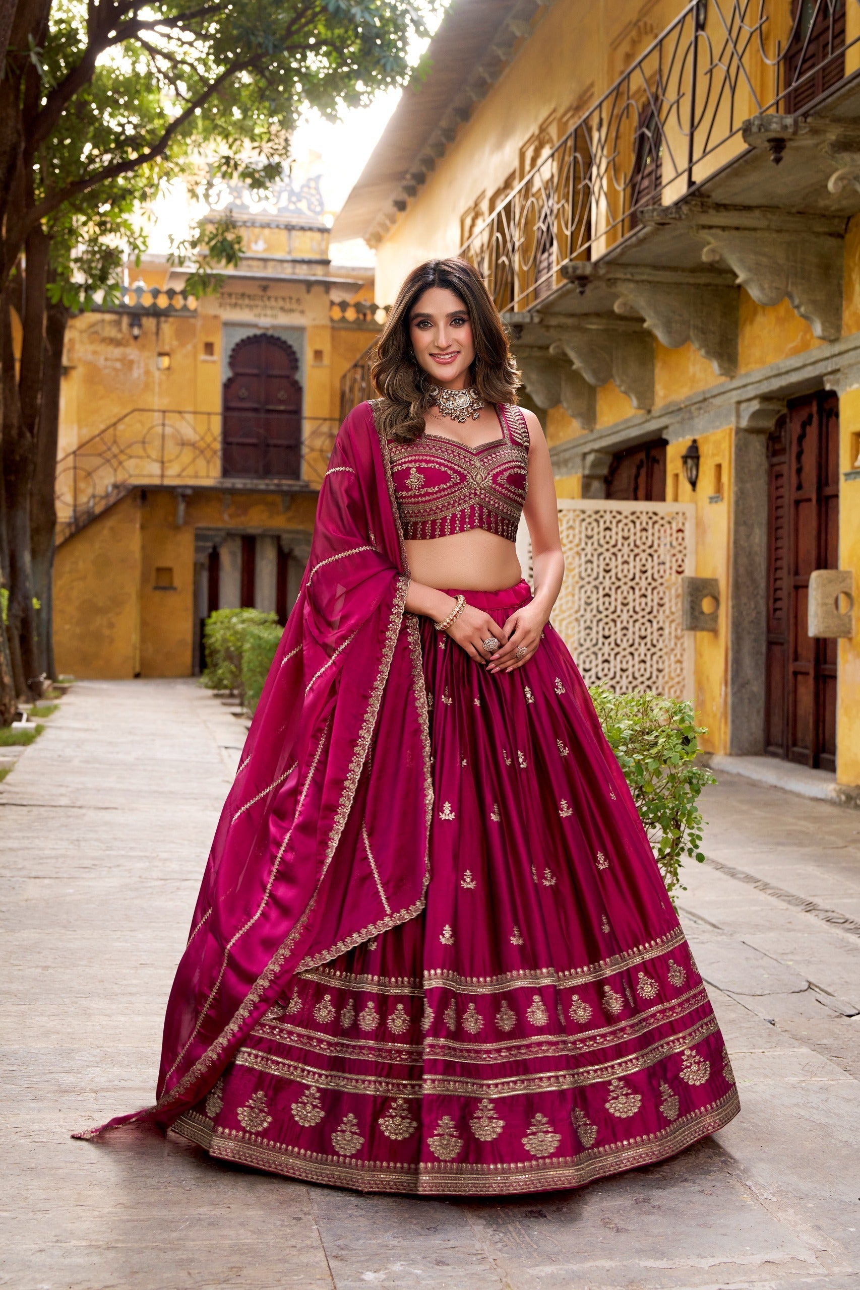 Meganta Sequins Embroidered Lehenga Set