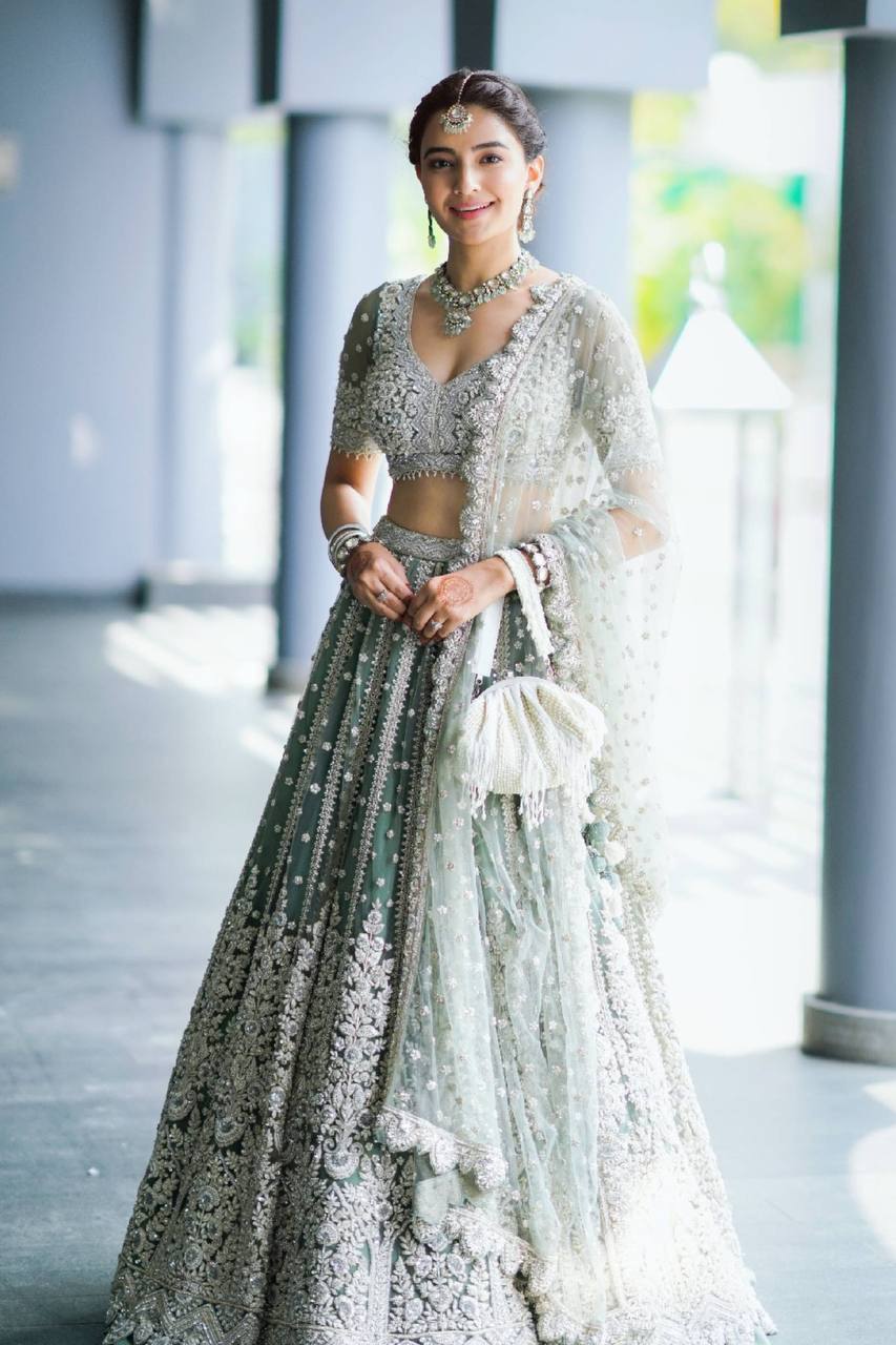 Milky Festive Must-Have Classic Indian Net Lehenga Set