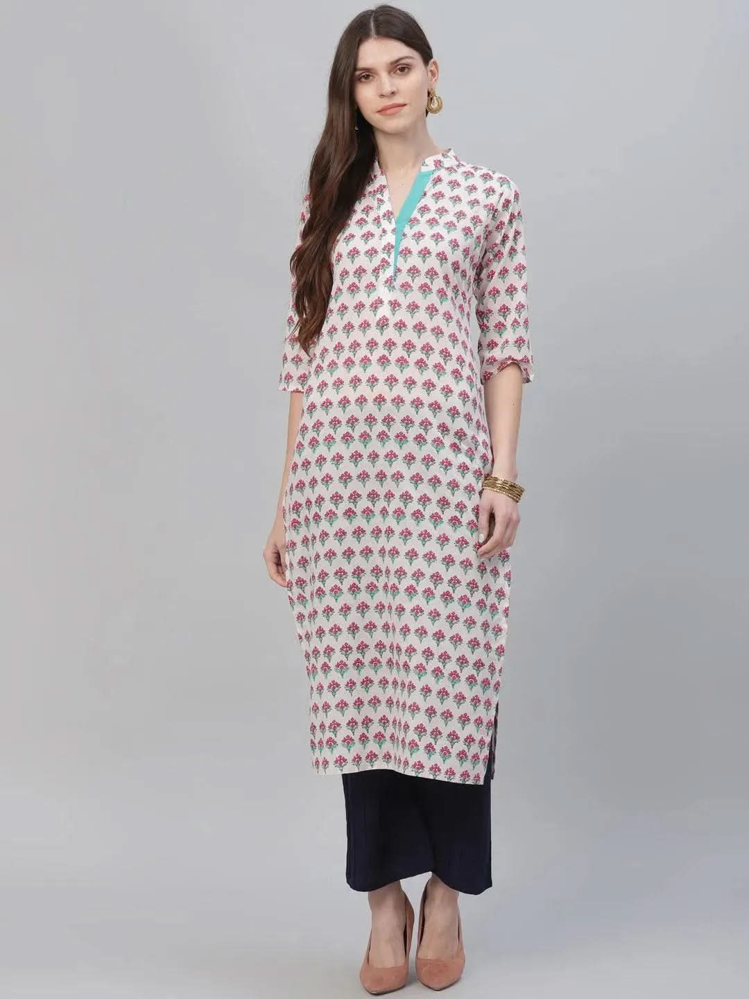Anouk Multicoloured Printed Cotton Kurta