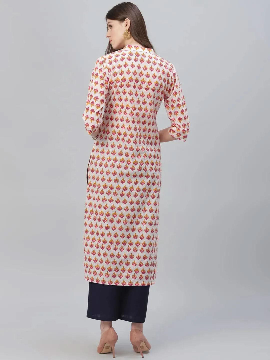 Anouk Multicoloured Printed Cotton Kurta