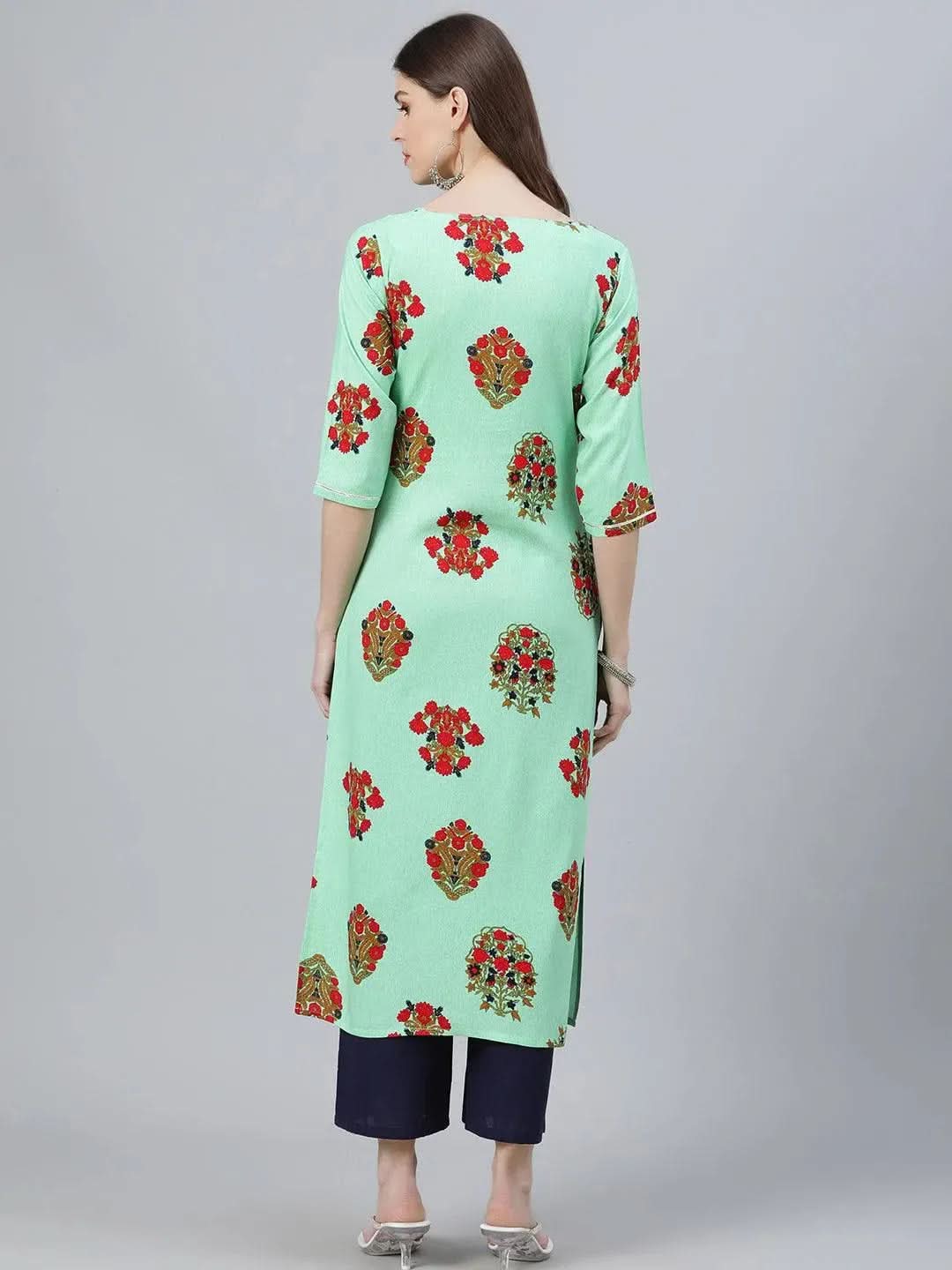 Anouk Multicoloured Printed Rayon Kurta