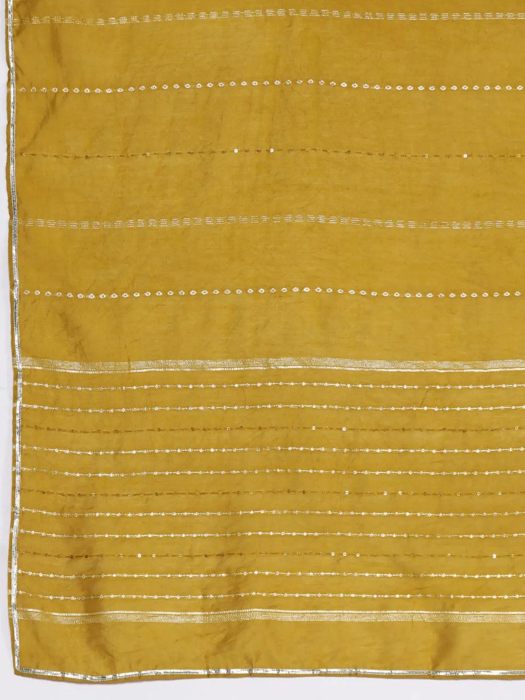 Anouk Mustard Yoke Design Silk Blend Straight Suit With Dupatta