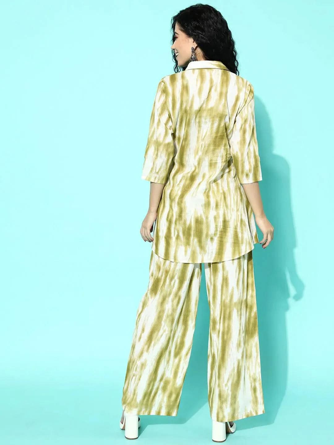 Anouk Olive Printed Cotton Night Suit