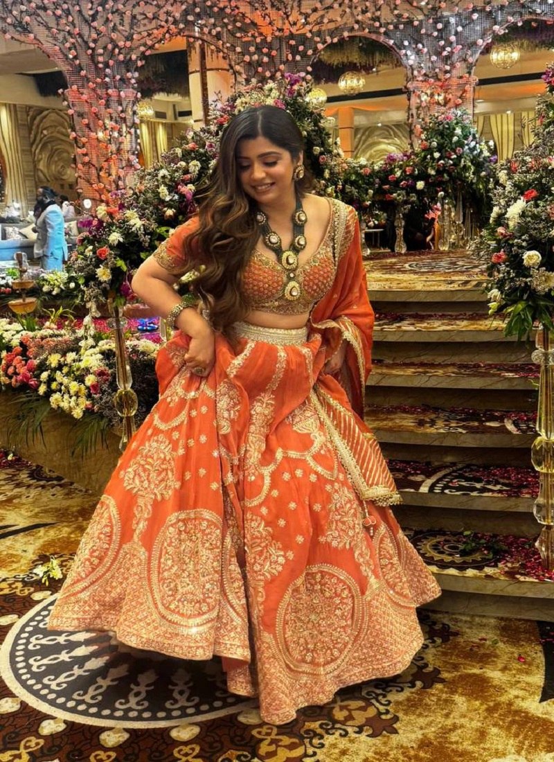Orange Glow Designer Lehenga Choli