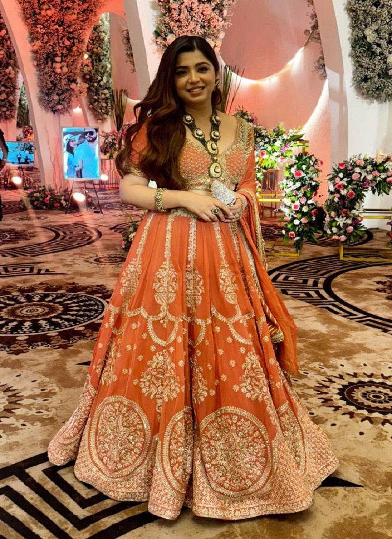 Orange Glow Designer Lehenga Choli