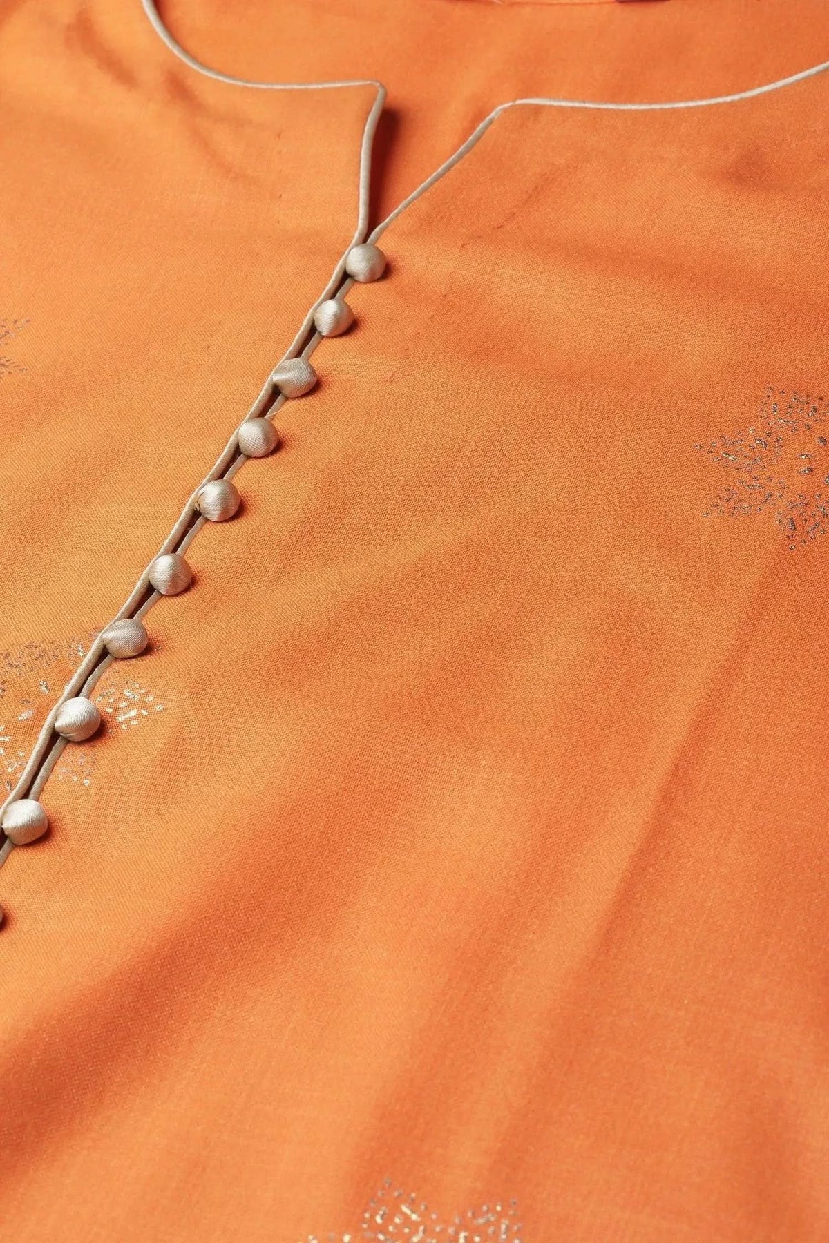 Anouk Orange Printed Cotton Kurta
