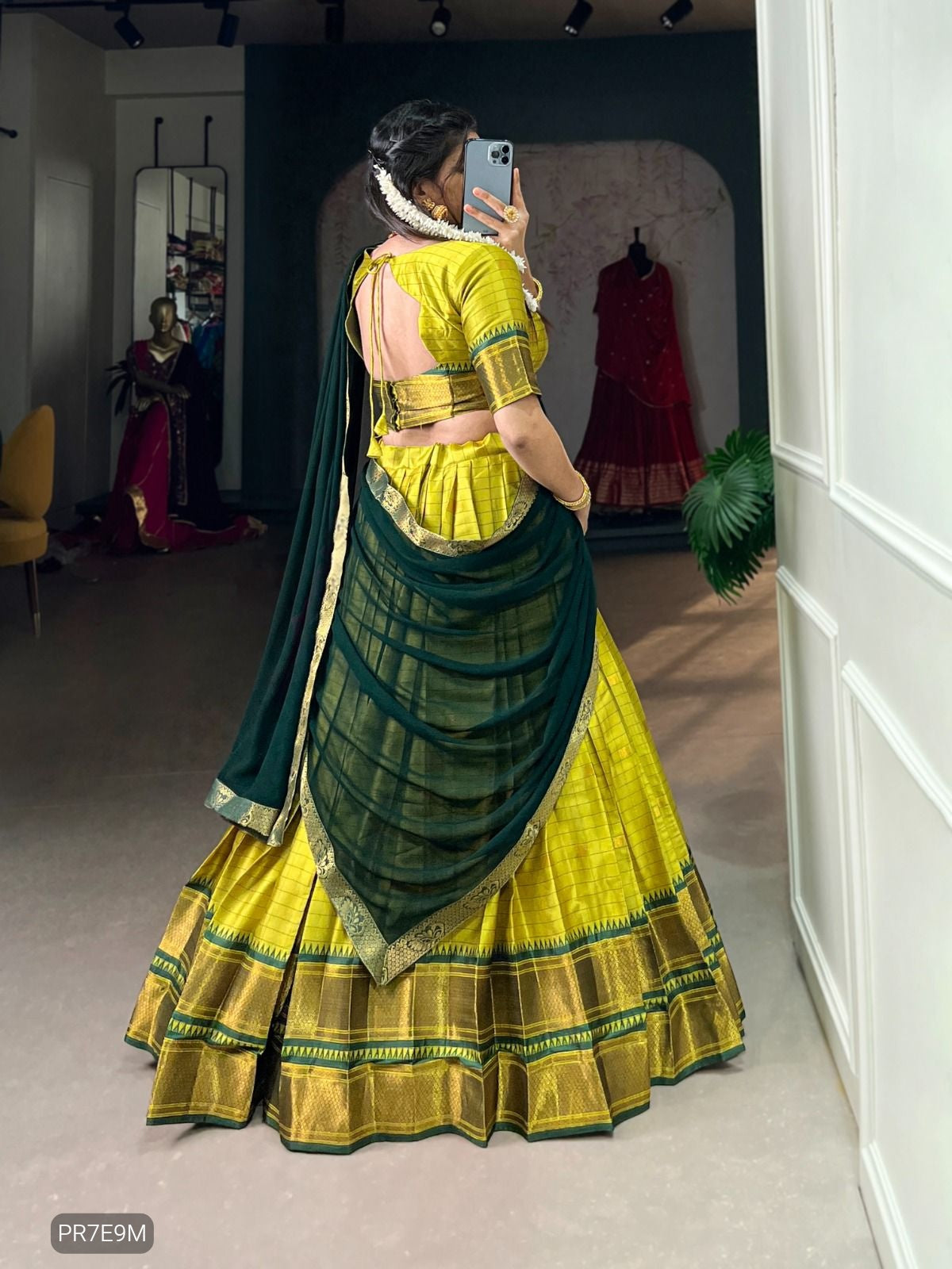 Paithani Cotton Silk Lehenga Set with Weaving Work & Georgette Dupatta