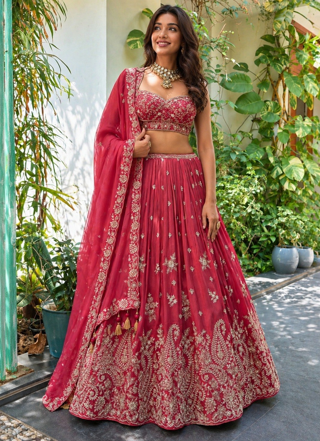 Pink Dori & Sequence Work Lehenga