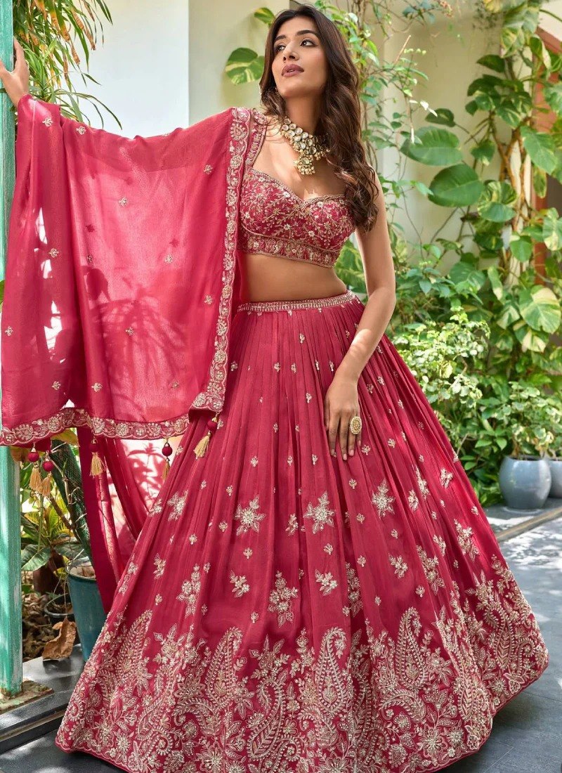 Pink Dori & Sequence Work Lehenga