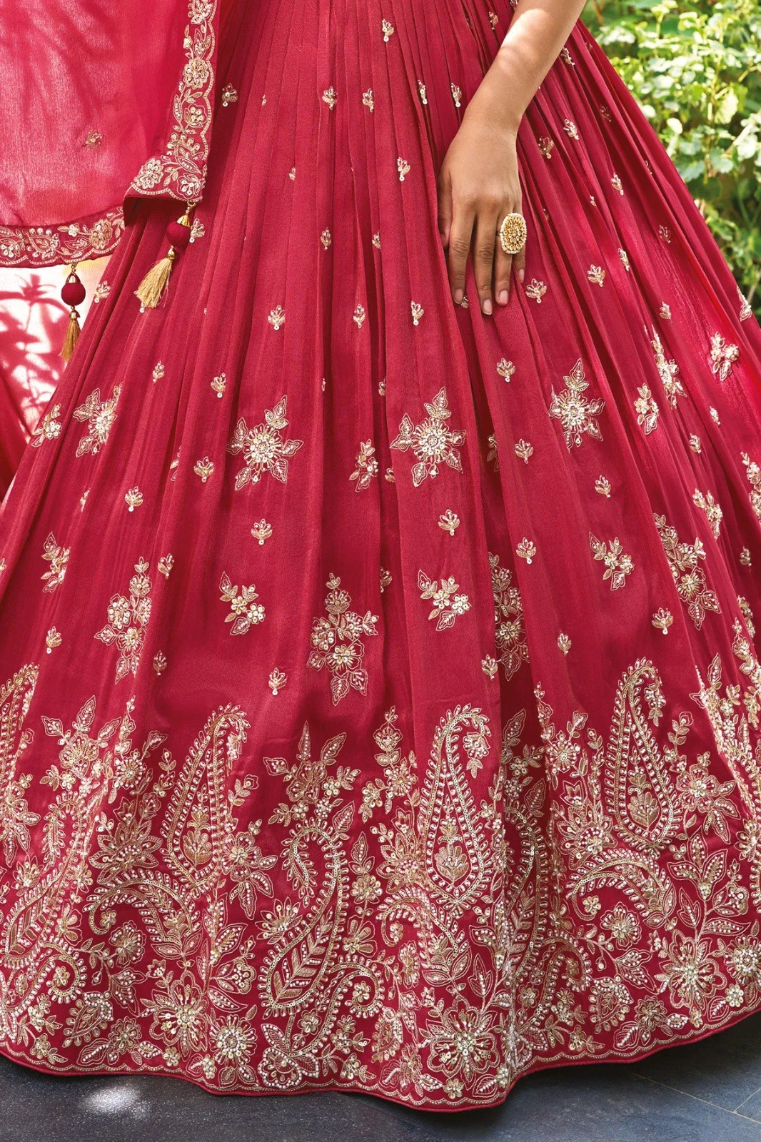 Pink Dori & Sequence Work Lehenga