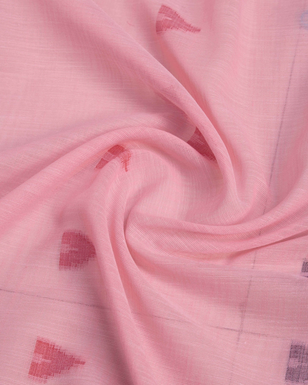 Pink Elegant & Gold-Toned Ikat Woven Saree with Zari Border