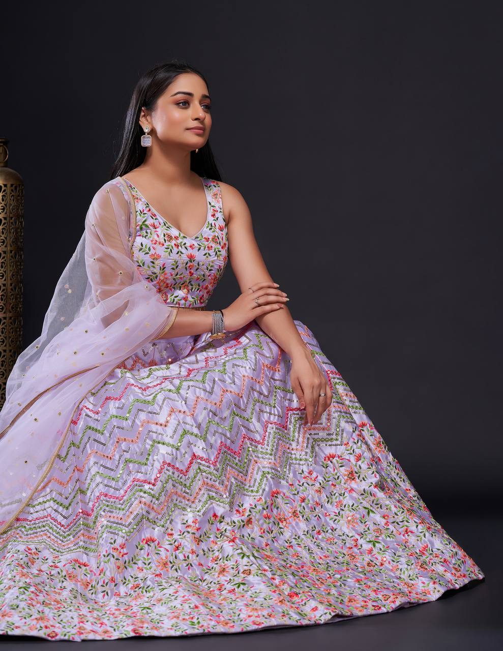 Pink Glamorous Heavy Satin Silk Lehenga Set with Exquisite Detailing